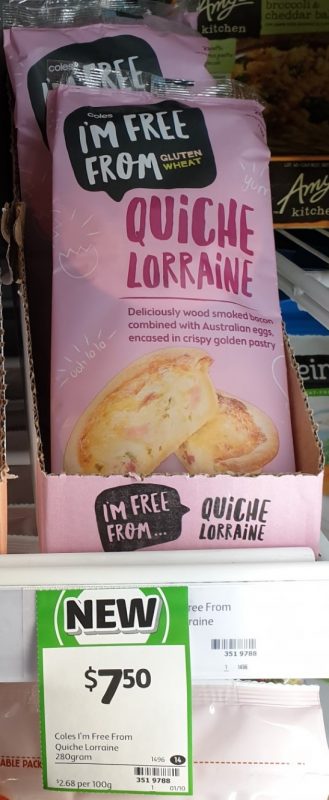 Coles 280g I'm Free From Quiche Lorraine