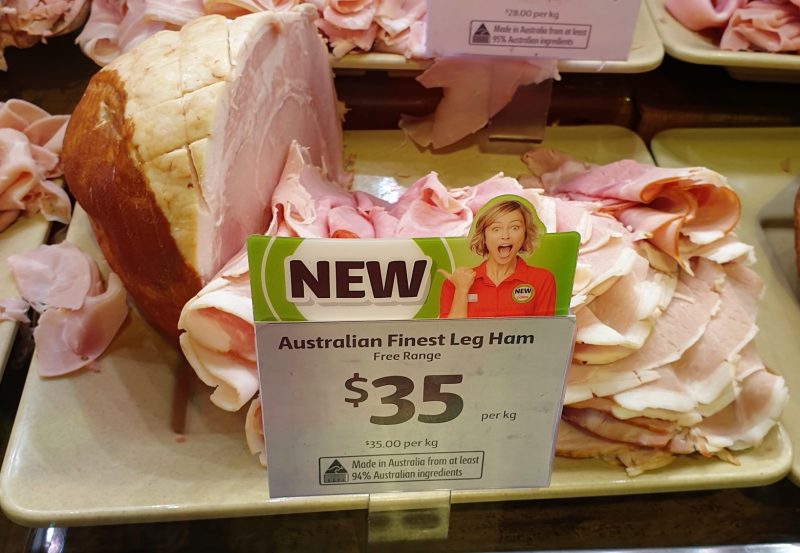 Coles $35 Kg Leg Ham Australian Finest
