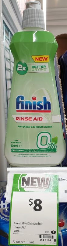 Finish 400mL Dishwasher Rinse Aid 0%