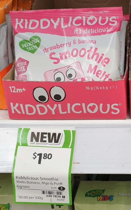 Kiddylicious 6g Smoothie Melts Strawberry & Banana