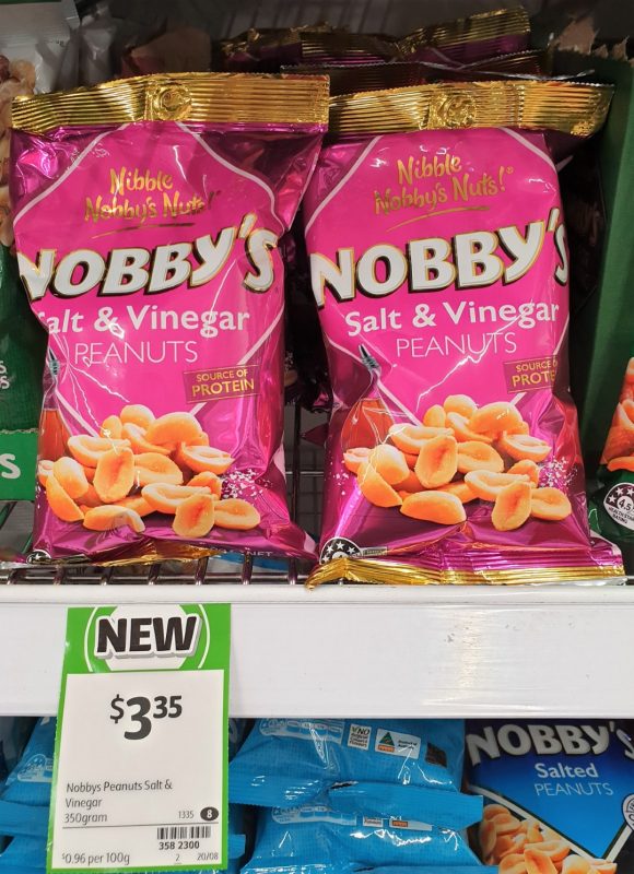 Nobby's 350g Peanuts Salt & Vinegar