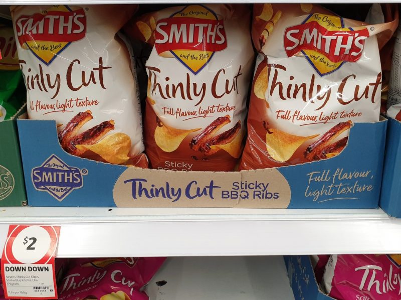 Smith's 175g Potato Chips Thinly Cut Sticky BBQ Ribs