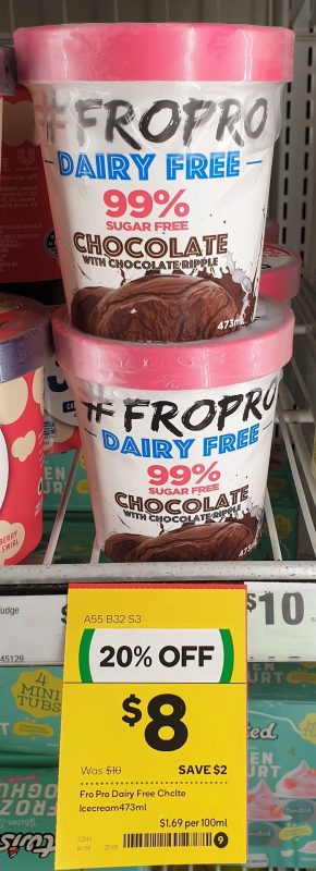 Fropro 473mL Dairy Free 99% Sugar Free Chocolate With Chocolate Ripple