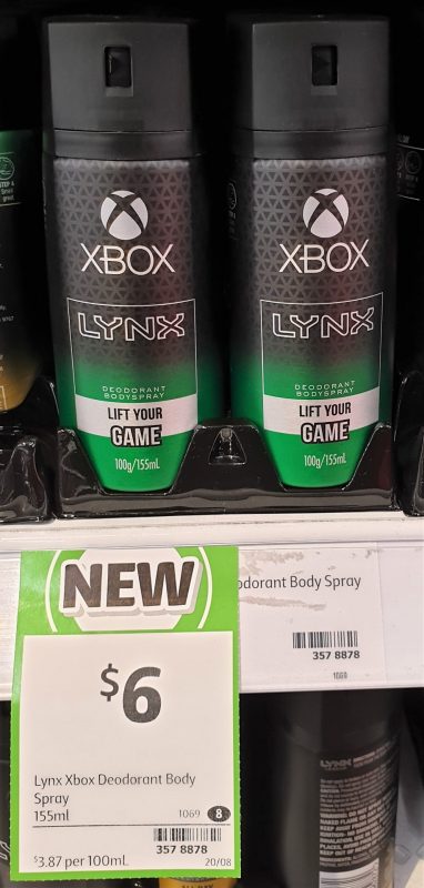 Lynx 155mL Deodorant Body Spray XBOX Lift Your Game