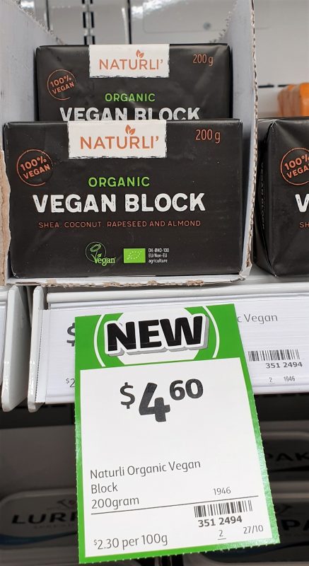 Naturli 200g Vegan Block Organic