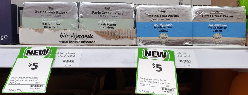 Paris Creek Farms 200g Butter Bio Dynamic Unsalted, Salted