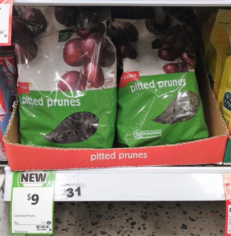 Coles 1kg Prunes Pitted