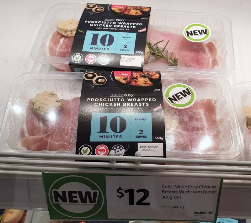 Coles 360g Made Easy Chicken Breasts Prosciutto Wrapped