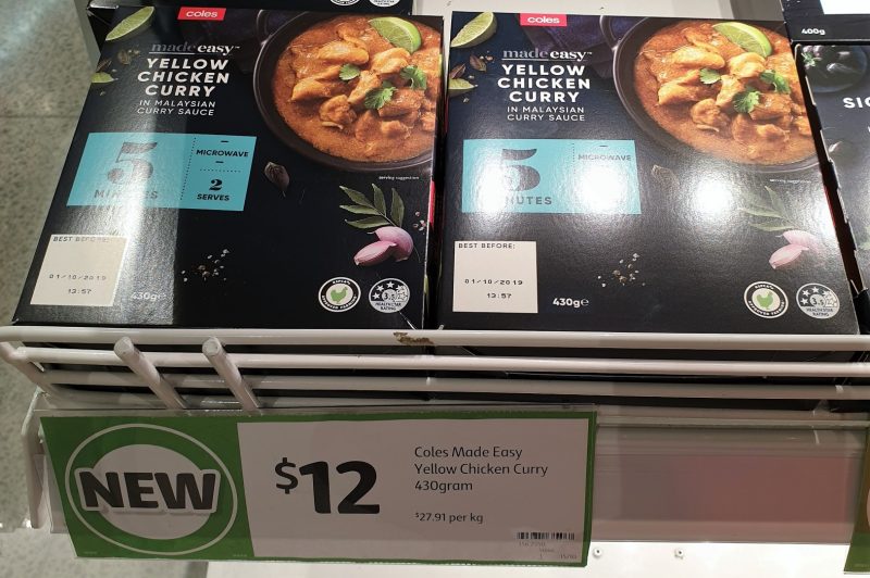 Coles 430g Made Easy Curry Yellow Chicken