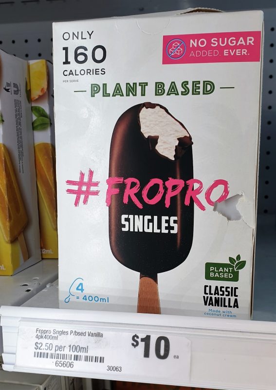 Fropro 400mL Singles Plant Based Vanilla Classic