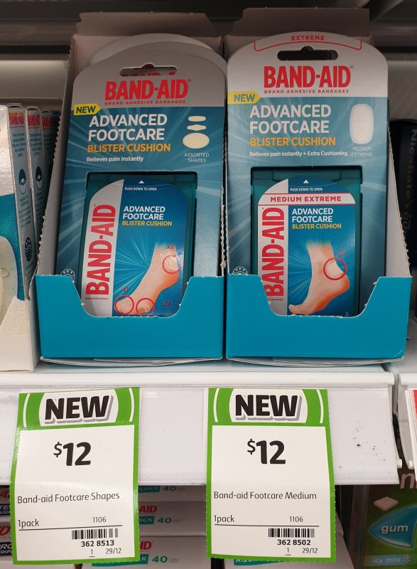 Band Aid 1 Pack Advanced Footcare Blister Cushion Assorted Shapes, Medium Extreme