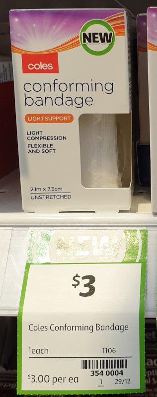 Coles 1 Pack Conforming Bandage Light Support