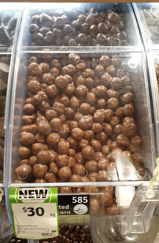 Coles $30 Kg Scoop And Weigh Salted Chocolate Caramel Popcorn