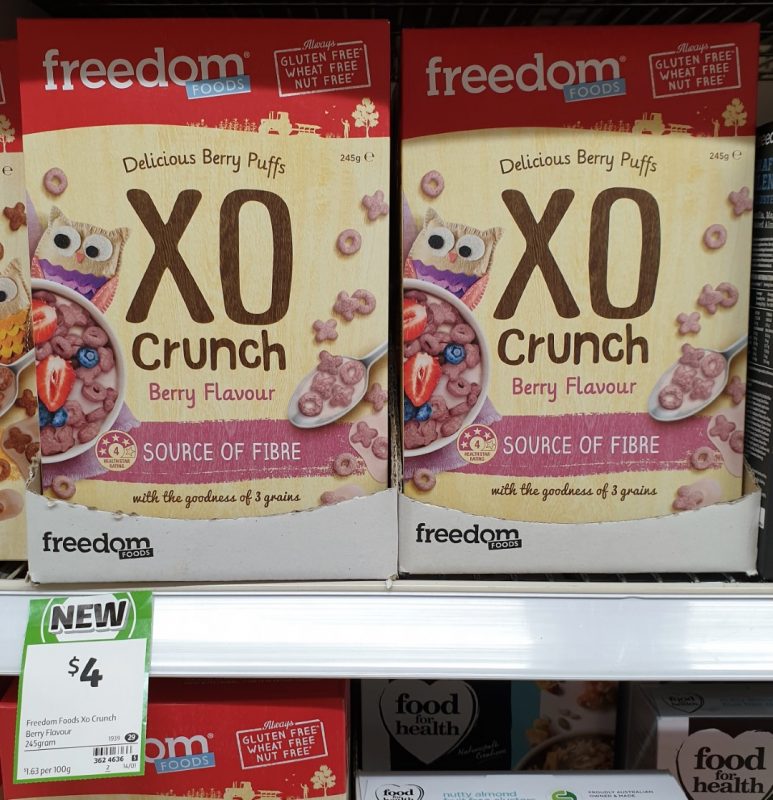 Freedom Foods 245g XO Crunch Berry Flavour