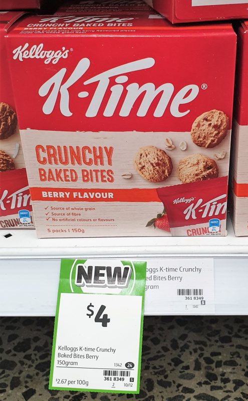 Kellogg's 150g K Time Baked Bites Crunchy Berry Flavour