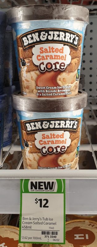 Ben & Jerry's 458mL Ice Cream Core Salted Caramel