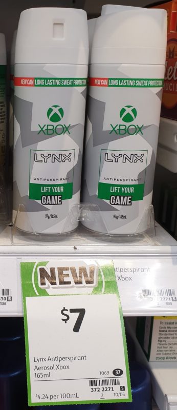 Lynx 165mL Antiperspirant Lift Your Game Xbox
