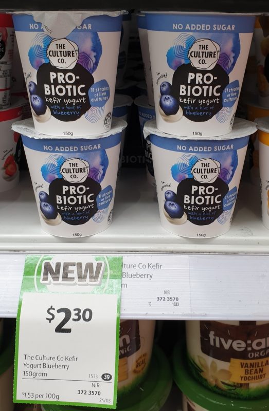 The Culture Co 150g Kefir Yogurt Pro Biotic Blueberry