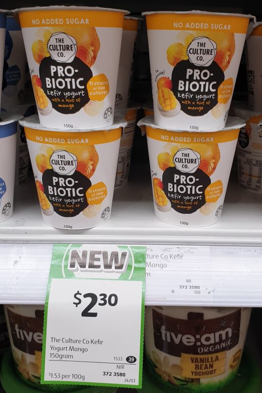 The Culture Co 150g Kefir Yogurt Pro Biotic Mango