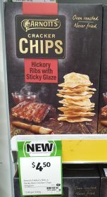 Arnott's 150g Cracker Chips Hickory Ribs With Sticky Glaze