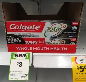 Colgate 200g Toothpaste Total Charcoal Deep Clean