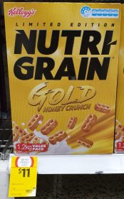 Kellogg's 1.2kg Nutri Grain Gold Honey Crunch