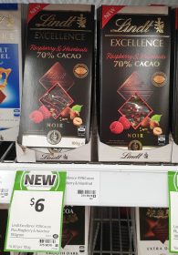 Lindt 100g Excellence 70% Cacao Rasbperry & Hazelnuts