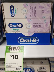 Oral B 100g Pure Toothpaste Enamel Care
