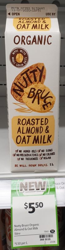 Nutty Bruce 1L Roasted Almond & Oat Milk