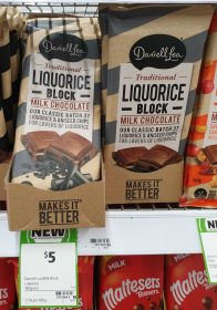 Darrell Lea 180g Milk Chocolate Liquorice Block