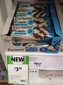 Carmans 40g Bar Protein Cookies Cream