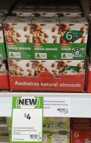 Coles 180g Australian Natural Almonds