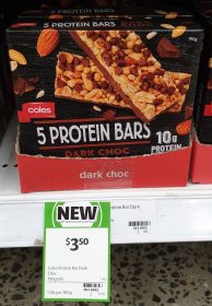 Coles 190g Protein Bars Dark Choc