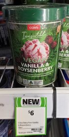 Coles 1L Irresistible Vegan Vanilla Boysenberry 1