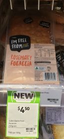 Coles 250g Im Free From Focaccia Rosemary 1