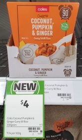 Coles 350g Curry With Rice Creamy Coconut Pumpkin Ginger