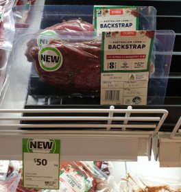 Coles $50 Kg Australian Lamb Backstrap Sumac & Cranberry Rub