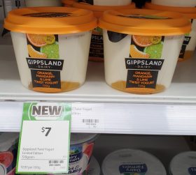 Gippsland Dairy 720g Yogurt Twist Orange Mandarin Lime