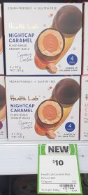 Health Lab 120g Plant Based Dessert Balls Nightcap Caramel 1