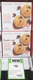 Health Lab 120g Plant Based Dessert Balls Uh Oh Cookie Dough 1