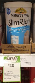 Natures Way 500g Slim Right Slimming Meal Replacement Vanilla Flavour