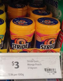 Stride Gum 37.8g Gum Mango Peach Flavour