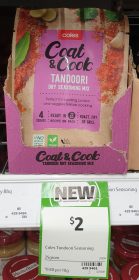 Coles 25g Coat Cook Dry Seasoning Mix Tandoori