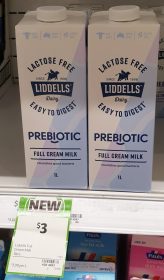 Liddells 1L Full Cream Milk Prebiotic
