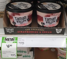 Tamar Valley Dairy 700g Yoghurt Greek Style Strawberries Cream