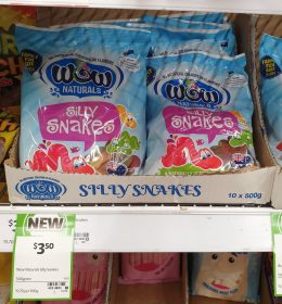 Wow Naturals 500g Silly Snakes