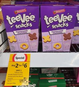 Arnotts 165g TeeVee Snacks Honeycomb Chocolate