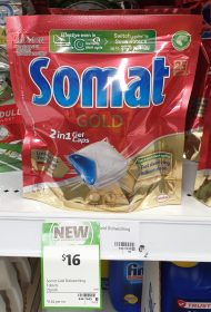 Somat 25 Pack Gold Dishwashing Tablets 2 In 1 Gel Caps