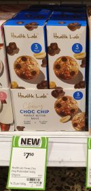 Health Lab 120g Balls Chewy Choc Chip Peanut Butter