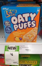 Kelloggs 138g LCMs Oaty Puffs Mango N Passionfruit Flavour